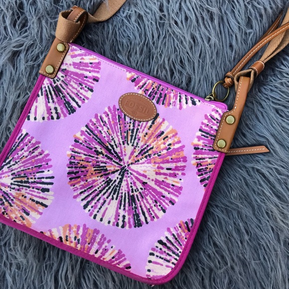 Fossil Handbags - Pink Fossil firework crossbody bag